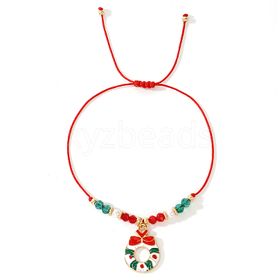 Imitation Pearl & Glass Beads Braided Bracelets CA6370-4-1