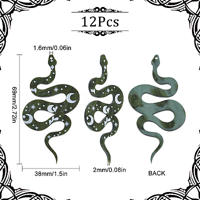 Western Style Acrylic Big Pendants SACR-SC0001-09-1