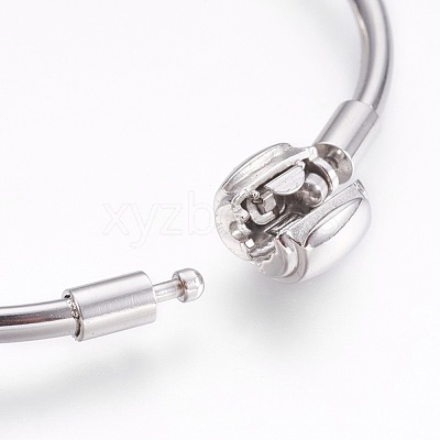 Tarnish Resistant 304 Stainless Steel European Style Bangle Making BJEW-F167-03P-B-1