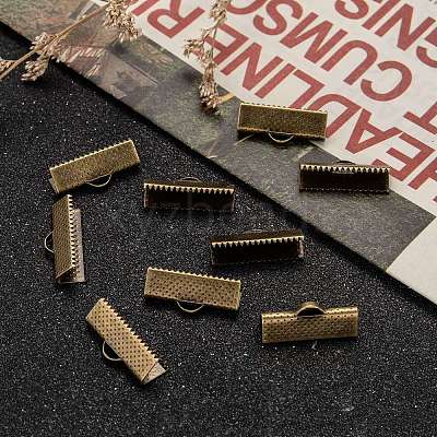 Iron Ribbon Crimp Ends X-IFIN-S008-AB-NF-1