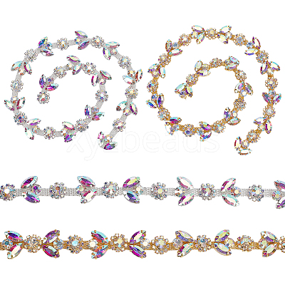 1M 2 Colors Iron Rhinestone Strass Chains CH-WR0001-03-1