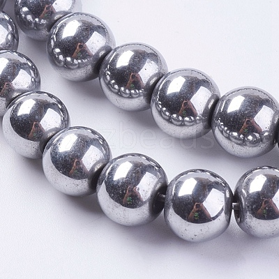 Synthetic Magnetic Hematite Beads Strands G-H1099-1-1