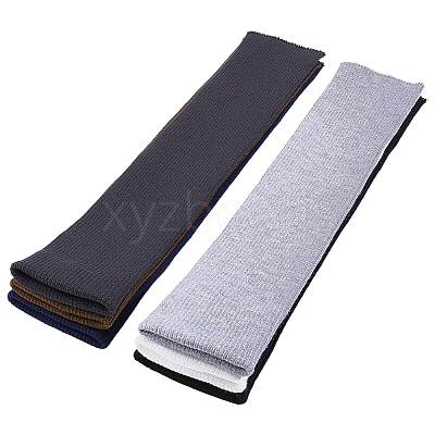 6Pcs 6 Colors Cotton Spandex Long Elastic Rib Cuffs AJEW-GF0014-32-1