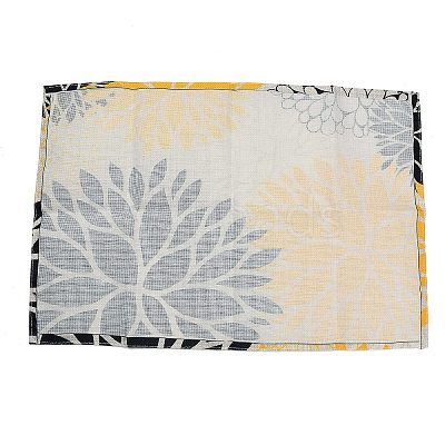 Autumn Floral Linen Placemat AJEW-Z051-02B-1