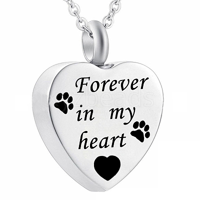 Non-Tarnish 304 Stainless Steel Urn Ashes Pendants BOTT-PW0001-100-1