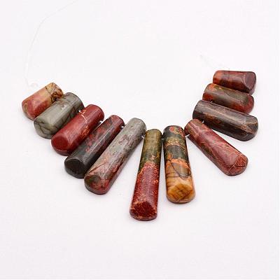 Natural Picasso Stone/Picasso Jasper Beads Strands G-P298-H02-1