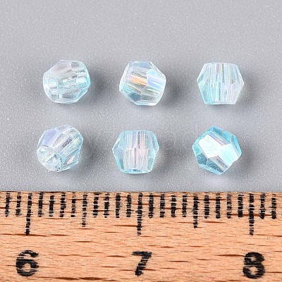 Transparent Spray Painted Glass Beads LS-EGLA-N018-4mm-06-1