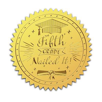 Self Adhesive Gold Foil Embossed Stickers DIY-WH0211-356-1