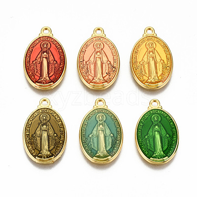 Brass Enamel Pendants X-KK-S345-179-1
