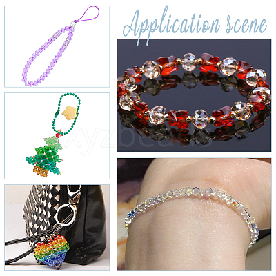 24 Strands 24 Colors Imitate Austrian Crystal Bicone Frosted Glass Beads Strands GLAA-AR0001-58-1