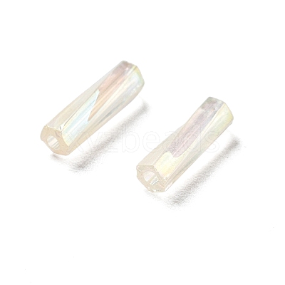 10G Ceylon Glass Twist Bugle Beads SEED-L012-01A-1