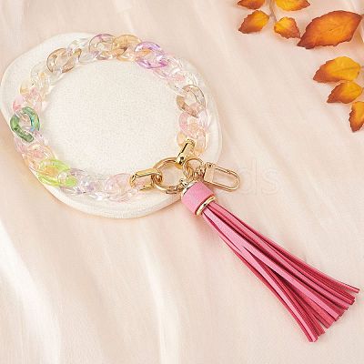 Chain Link Wristlet Keychain HJEW-SW00014-06-1