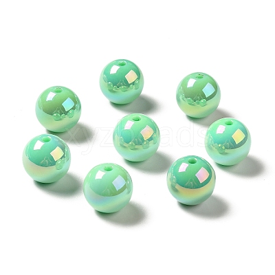 UV Plating Rainbow Iridescent Acrylic Beads PACR-D070-01-1