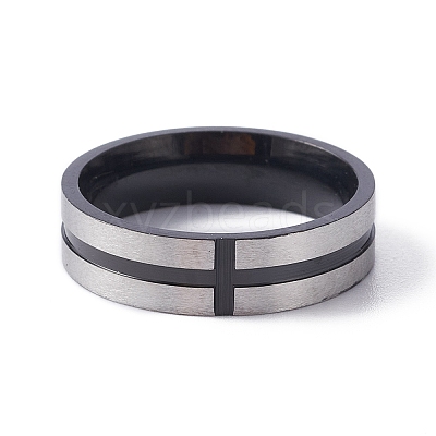 201 Stainless Steel Plain Band Rings RJEW-TAC0002-006C-BP-1