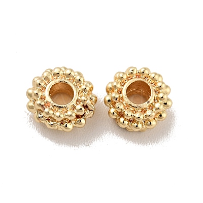 Rack Plating Alloy Beads PALLOY-D004-14LG-1