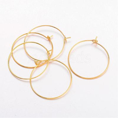 Brass Wine Glass Charm Rings Hoop Earrings X-EC067-2NFG-1
