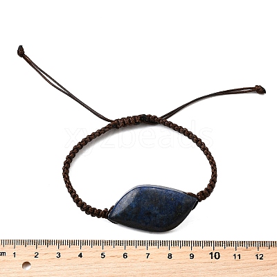 Natural Lapis Lazuli Beads Braided Bead Bracelets BJEW-Q070-01G-1