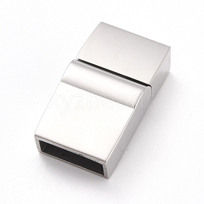 Tarnish Resistant 316 Surgical Stainless Steel Magnetic Clasps with Glue-in Ends STAS-M297-03A-P-1