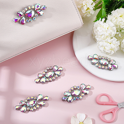 6Pcs Glass Rhinestone DIY-WR0001-11B-1