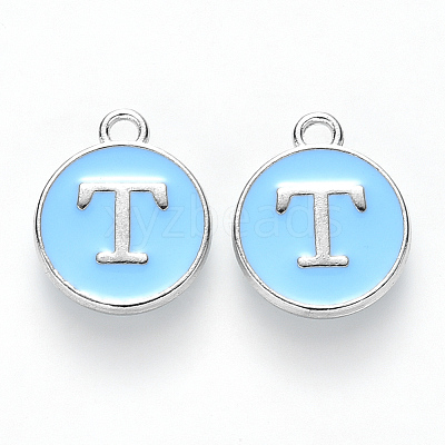 Platinum Plated Alloy Enamel Charms LS-ENAM-S118-04T-P-1