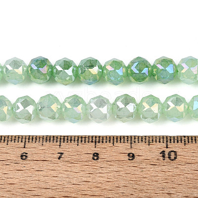 Anti-Tarnish Electroplate Glass Beads Strands LS-GLAA-N064-8mm-09-1