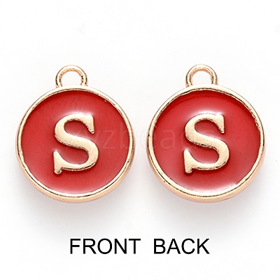 Golden Plated Enamel Alloy Charms ENAM-SZ0001-26C-S-1