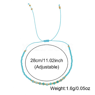 Natural Amazonite Beads Braided Bead Bracelets LS-KZ2587-3-1