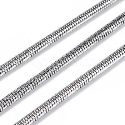 Tarnish Resistant 304 Stainless Steel Round Snake Chains CHS-L023-01D-P-1