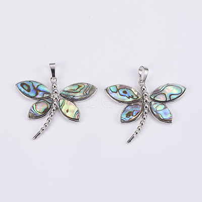 Abalone Shell/Paua Shell Pendants SSHEL-L008-26P-1