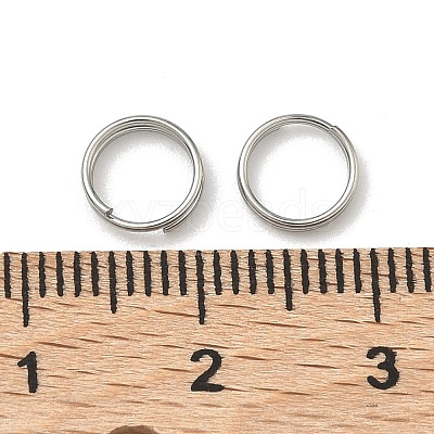 Tarnish Resistant 304 Stainless Steel Split Rings STAS-E010-7x0.6mm-2-1