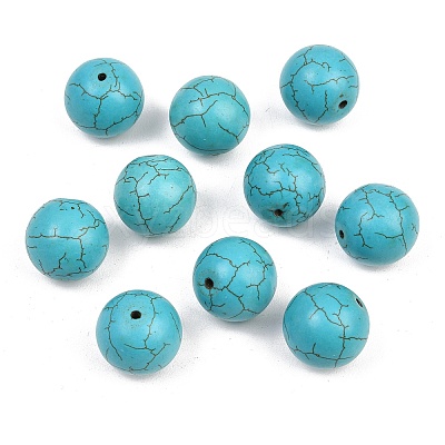 Synthetical Howlite Beads X-TURQ-GSR20mm129-1