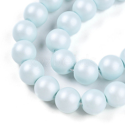 Baking Paint Pearlized Glass Pearl Bead Strands HY-N002-6mm-B01-1