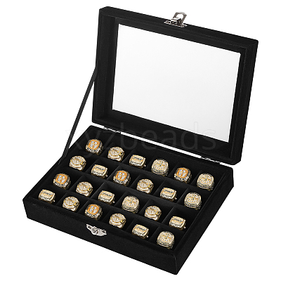 24-Slot Velvet Paper Storage Gift Jewelry Boxes CON-WH0110-41-1