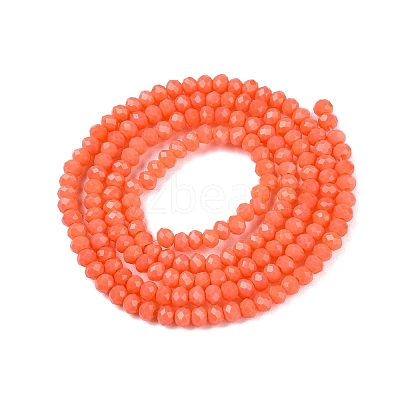 Opaque Solid Color Imitation Jade Glass Beads Strands EGLA-A044-P1mm-D21-1