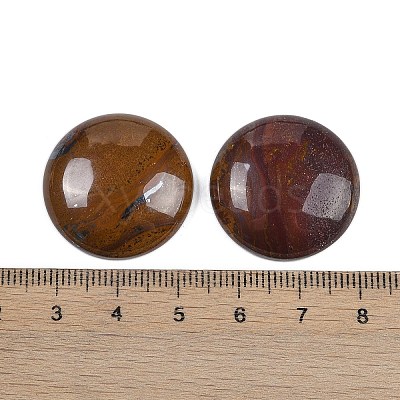 Natural Tiger Iron Cabochons G-H1596-FR-25mm-04-1