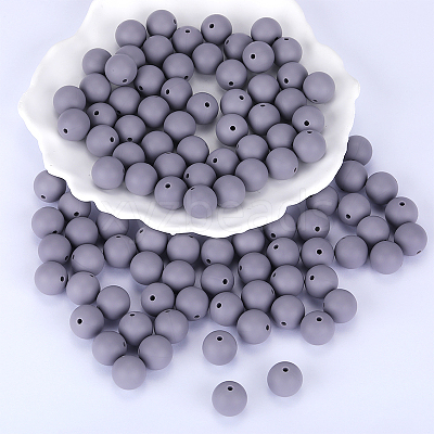 Round Silicone Focal Beads SI-JX0046A-44-1