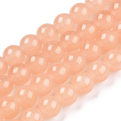 Imitation Jade Glass Beads Strands DGLA-S076-8mm-28-A-1