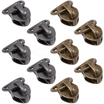 20Pcs 2 Colors Alloy Zipper with D Ring SENE-CY0001-12B-1