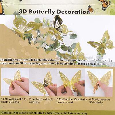 3D Plastic Luminous Wall Stickers DIY-F077-05B-1