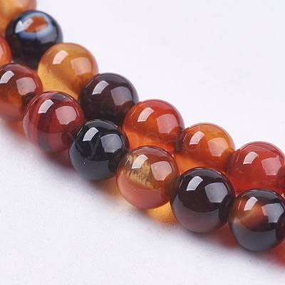 Natural Agate Bead Strands X-G-R173-4mm-05-1