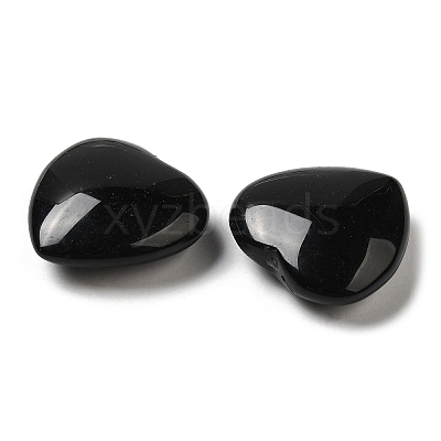 Natural Dyed & Heated Black Agate Healing Stones G-G020-01L-1