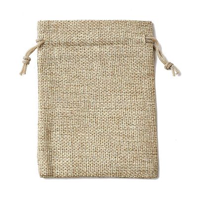12Pcs 4 Styles Valentine's Day Printed Rectangle Burlap Cloth Packing Pouches ABAG-U006-02D-1