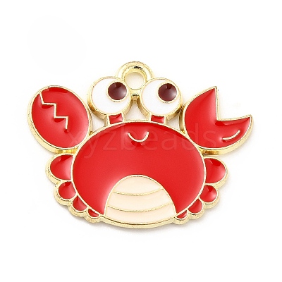 Sea Animal Alloy Enamel Pendants ENAM-D041-07H-1