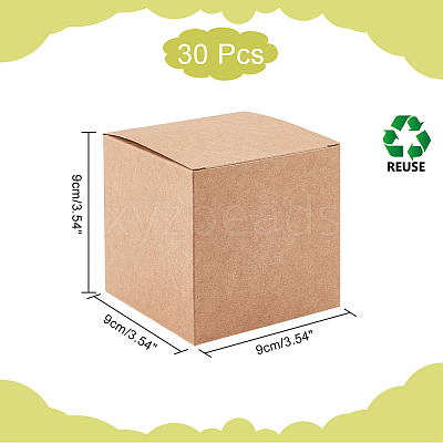 Square Folding Kraft Paper Jewelry Boxes CON-WH0089-47A-1
