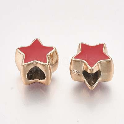 UV Plating Acrylic European Beads X-OACR-T005-91KC-07-1
