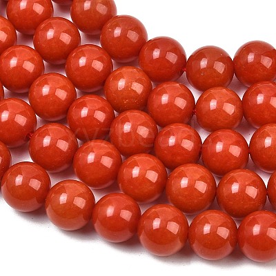 Natural Dyed White Jade Beads Strands GG-CBAEB22-B01-12mm-06-1