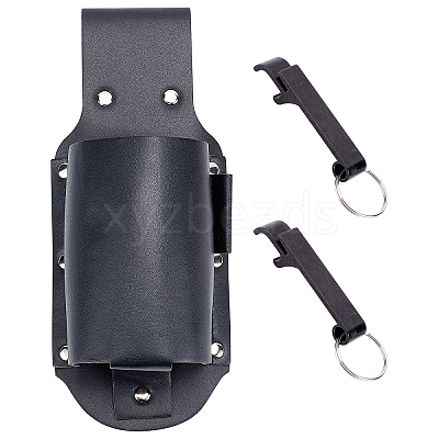 1Pc PU Leather Wine Bottle Cover AJEW-GF0003-88A-1