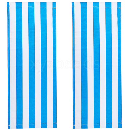 2Pcs Stripe Pattern Canvas Cloth Chair Replacement FIND-GF0007-72C-1