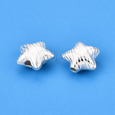 Textured 925 Sterling Silver Beads STER-T007-81S-B-1