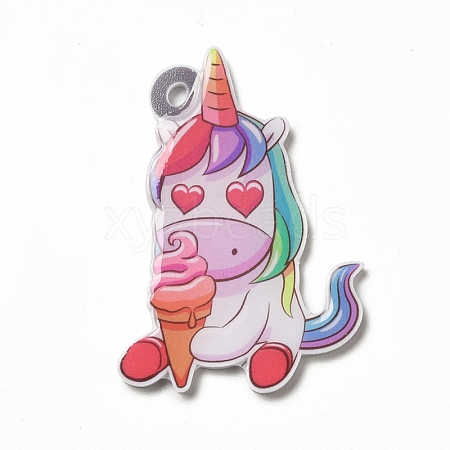 Cartoon Opaque Acrylic Pendants MACR-K330-33D-1